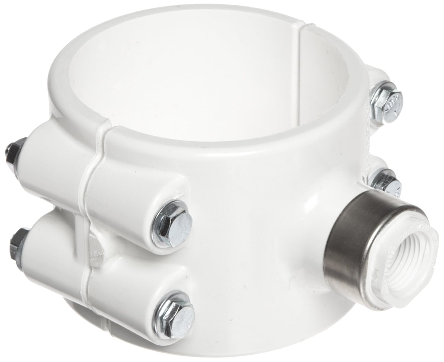 Spears 467ESR Series PVC ClampOn Saddle with EPDM ORing, Zink Bolt, Stainless Steel