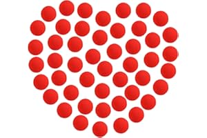 CHAKANLX 48 Pieces Power Popper Refill Balls Soft Foam Balls Approx 1.2 Inch in Diameter, Foam Balls for Popper Air Blaster Toy Guns, Replacement Foam Bullet Ball for Shooting Game Toy Guns (Red)