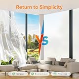 Funfox Privacy Window Film Frosting Matte White 44.5x200cm Static Cling view 7