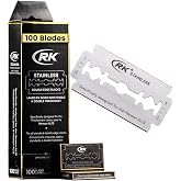 RK Shaving Double Edge Razor Blade - 100 pack - designed for the Henson AL13 (100)