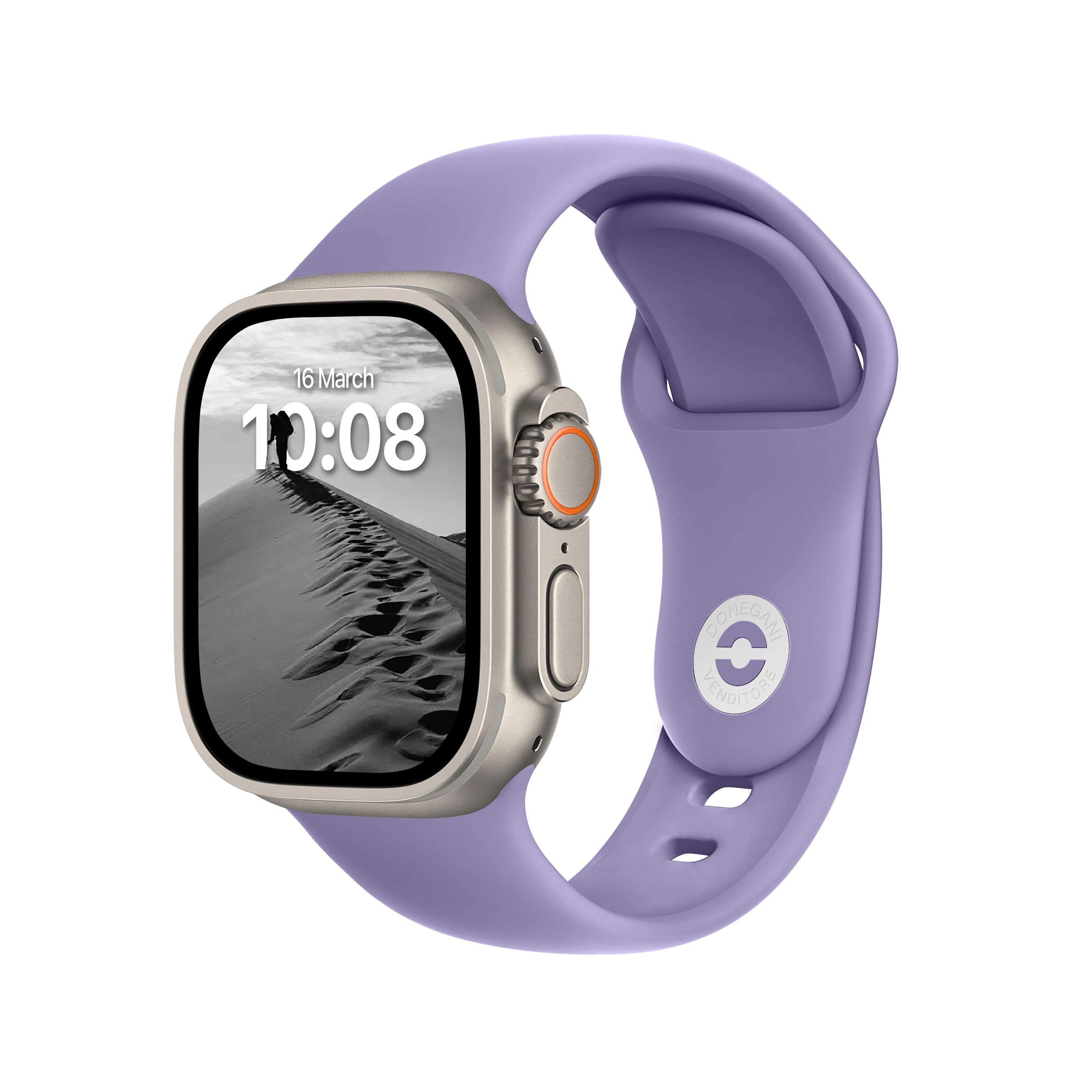 DONEGANI SB Straps for Apple Watch Band Silicone series Ultra 3 2 49mm, Series 11 10 46mm, 9 8 7 45mm 41mm, SE 6 5 4 44mm 40mm, 3 2 1 42mm 38mm Men Women iWatch, Lavender — image 1
