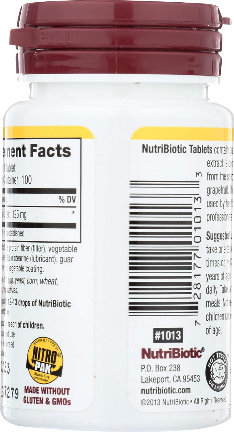 Nutribiotic Gse Tablets, 125 mg, 100 Count: Health & Personal Care
