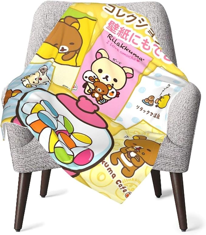 Amazon 毛布 ひざ掛け リラックマ ブランケット もうふ 掛け布団 着る毛布 掛け毛布 ひざかけ フランネル ふわふわ 柔らかい 冷房対策 秋冬 軽量 抗菌 防臭 防ダニ 洗える プレゼント 携帯用 車用 軽量 オフィス用 膝掛け 秋用 冬用 寝具 春夏 膝掛け ランケット着る 冬