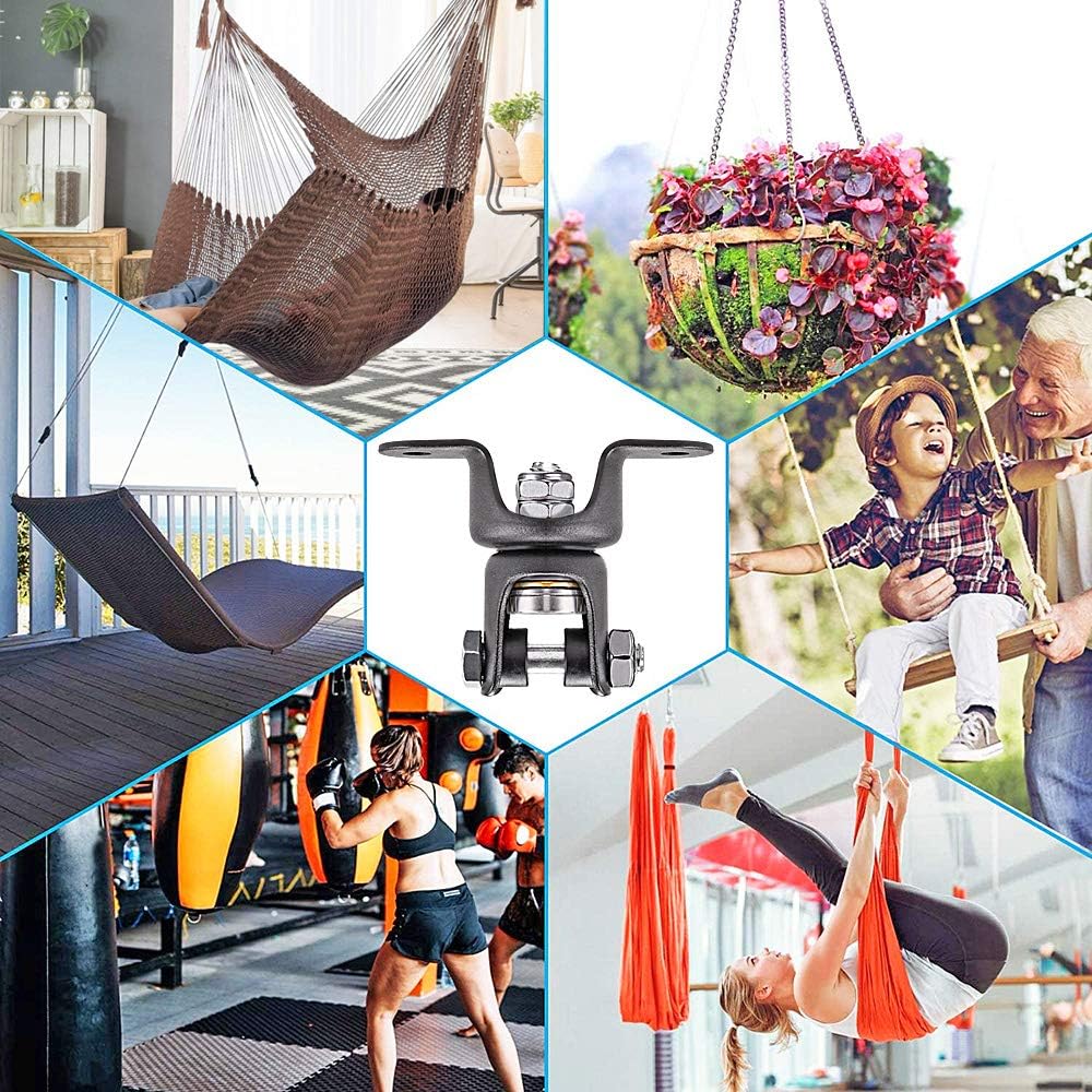 BeneLabel Heavy Duty Boxing Punching Bag Hnager, 360KG Capacity, 360° Rotation Wood Beam Holder with 2 Wood Screws for Wooden Sets, Bearing Design : Garden & Outdoor