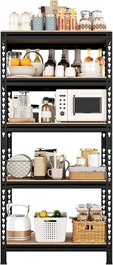 Yaheetech 2x Heavy Duty Black 5 Tier Garage Shelves 150x70x30 cm view 3
