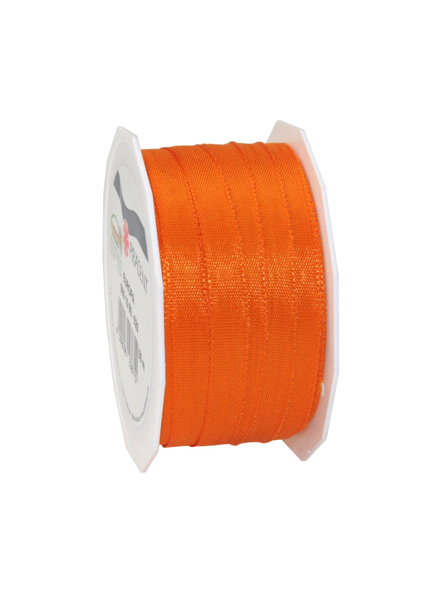 C.E. Pattberg Präsent - Europa Taffeta Ribbon Orange 10 mm width, 50 m length