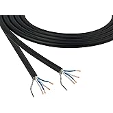 CANARE L-4E6S Microphone Cable, Quad Core, Black Bulk (60 feet)