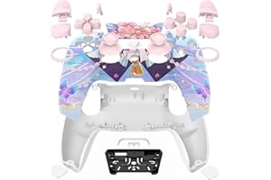 eXtremeRate Luna Redesigned Full Set Shell Buttons Touchpad Cover Compatible with ps5 Controller BDM-030 BDM-040 BDM-050, Cry