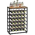 YOLEO Wine Rack Free Standing 6-Tier 30 Bottles Wine Holder Display Storage Shelves with Metal Frame and Table Top for Home, Kitchen, Pantry, Wine Cellar (L23.22x W11.81x H34.65 inches)