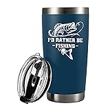 Panvola I'd Rather Be Fishing Fisherman Tumblers