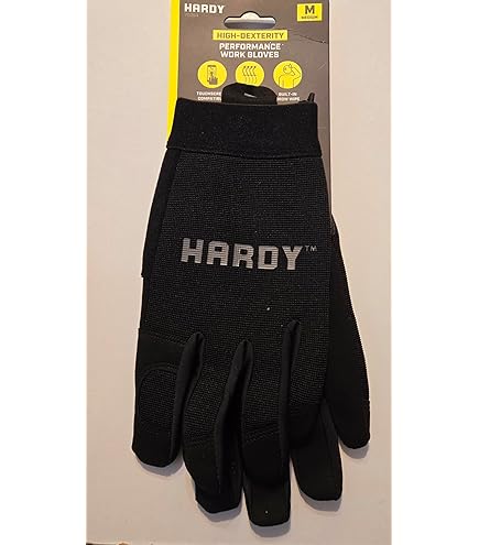 Hardy Synthetic Leather/Spandex Mechanics Gloves (Pack of 1