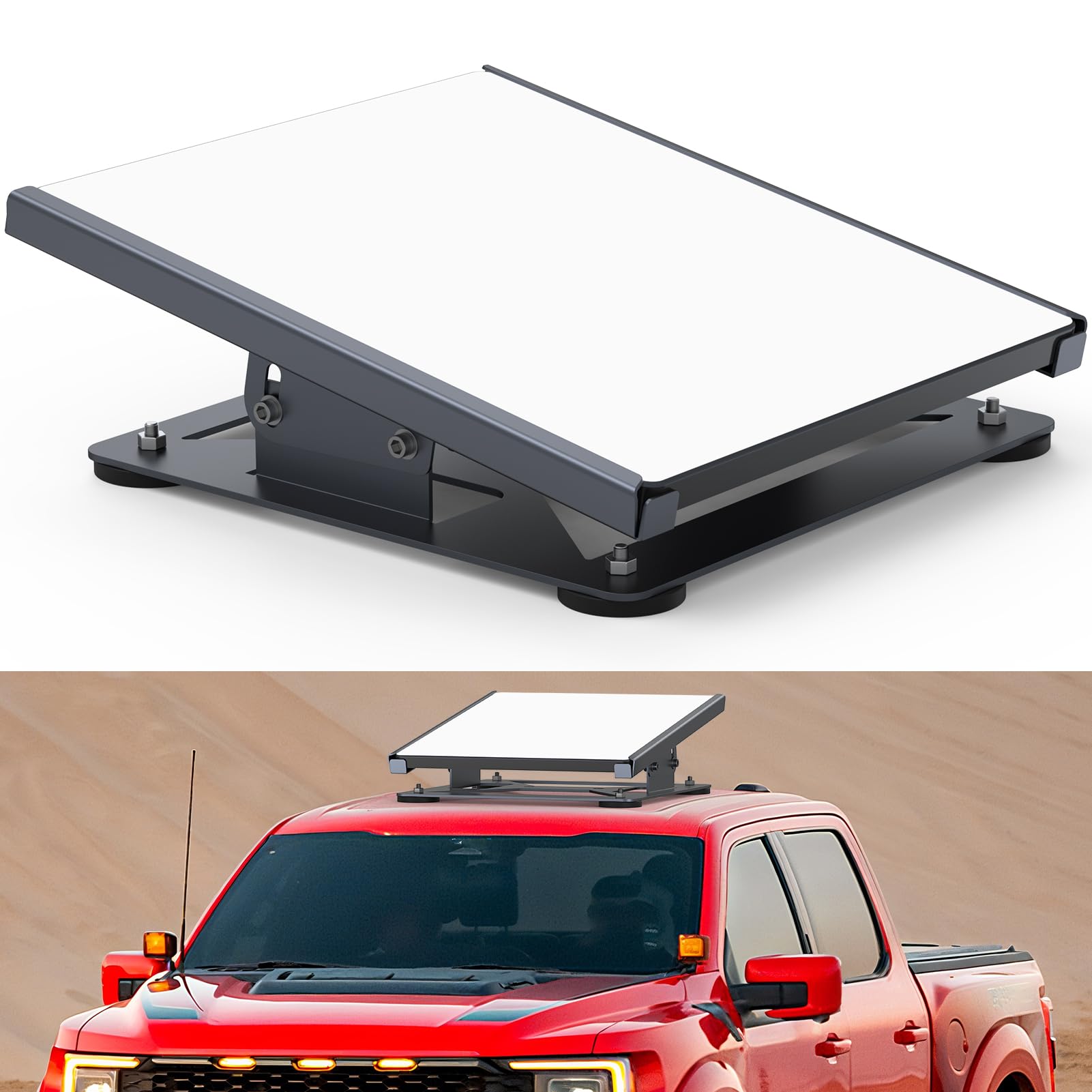 Photo 1 of Starlink Mini Car Roof Mount, Starlink Mini Magnetic Mount for Car Roof, RV, Truck, Van, Boat, Adjustable Magnetic Mounting Kit, Starlink Mini Accessories, Aerospace Grade Metal, Roof Rack Dark Gray