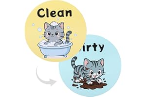 Clean Dirty Flip Magnet for Dishwasher, Funny Double-Sided Dishwasher Magnet Sign Strong Magnetic Reversible Clean and Dirty 