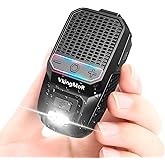 VkingMoR Wearable Bluetooth Speaker, Clip-On Portable Speaker with Built-in Mics Hands-Free Music and Calls for Hiking/Biking, Small Speakerr with LED Light, 15H Battery Life Speakerr(Black)