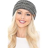 C.C Soft Stretch Winter Warm Cable Knit Fuzzy Lined Ear Warmer Headband