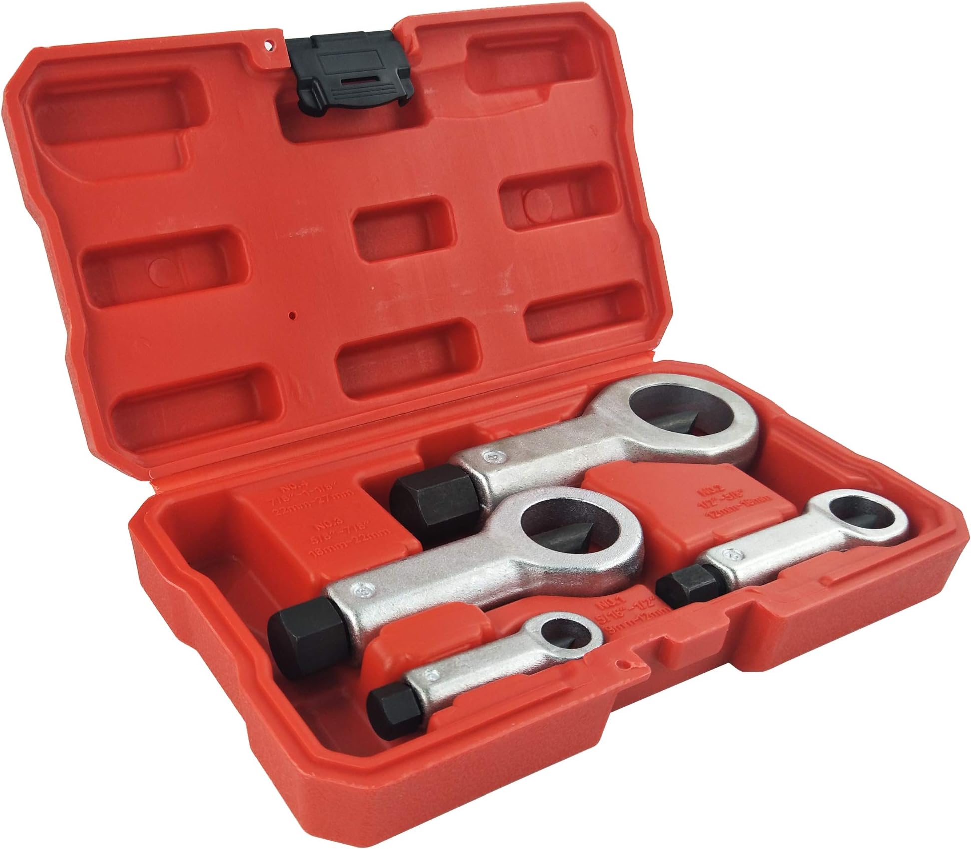 Wisepick 4PCS Nut Splitter Nut Remover Cracker Breaker Extractor Tool Set 5/16" to 1-1/8"