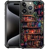 CARLOCA Compatible with iPhone 16 Pro Case,Colorful Book Wall Flowers for Men Woman,Anti-Scratch Soft TPU Shockproof Unique Protective Cover Pattern Design