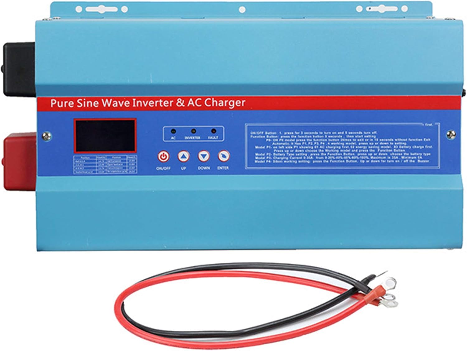 TGHY Pure Sine Wave Inverter, 1000W/2000W/3000W/4000W/5000W/6000W Solar Inverter, DC to AC Voltage Converter Off-Grid, for Home RV Solar System