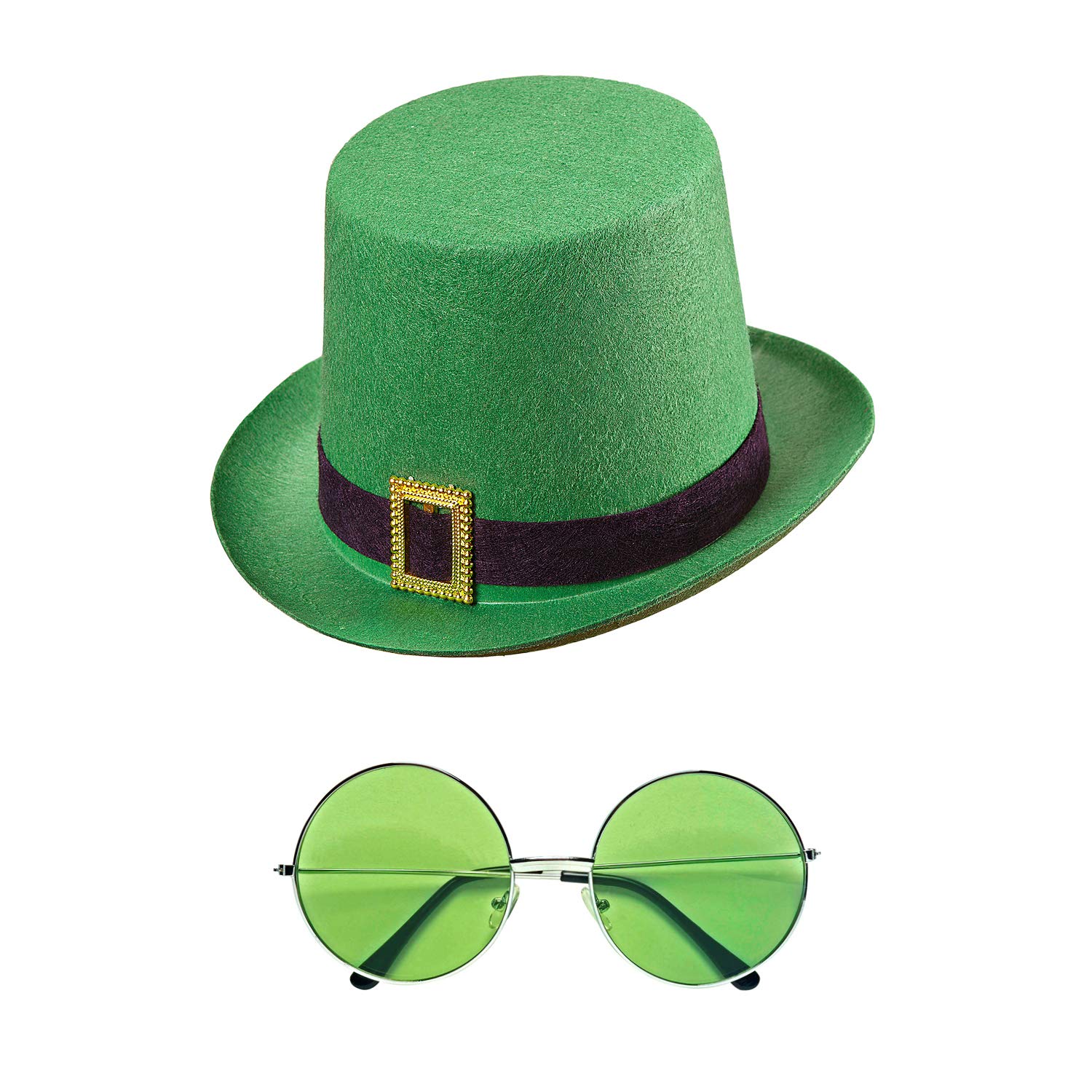 com-four® Leprechaun, Kobold Costumes - St. Patrick's Day outfits and accessories for Irish Festival - St. Patrick's Day hat and other accessories (02 pieces - Set04)