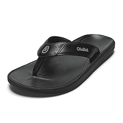 OLUKAI Pili Men's Leather Sandals, Sleek