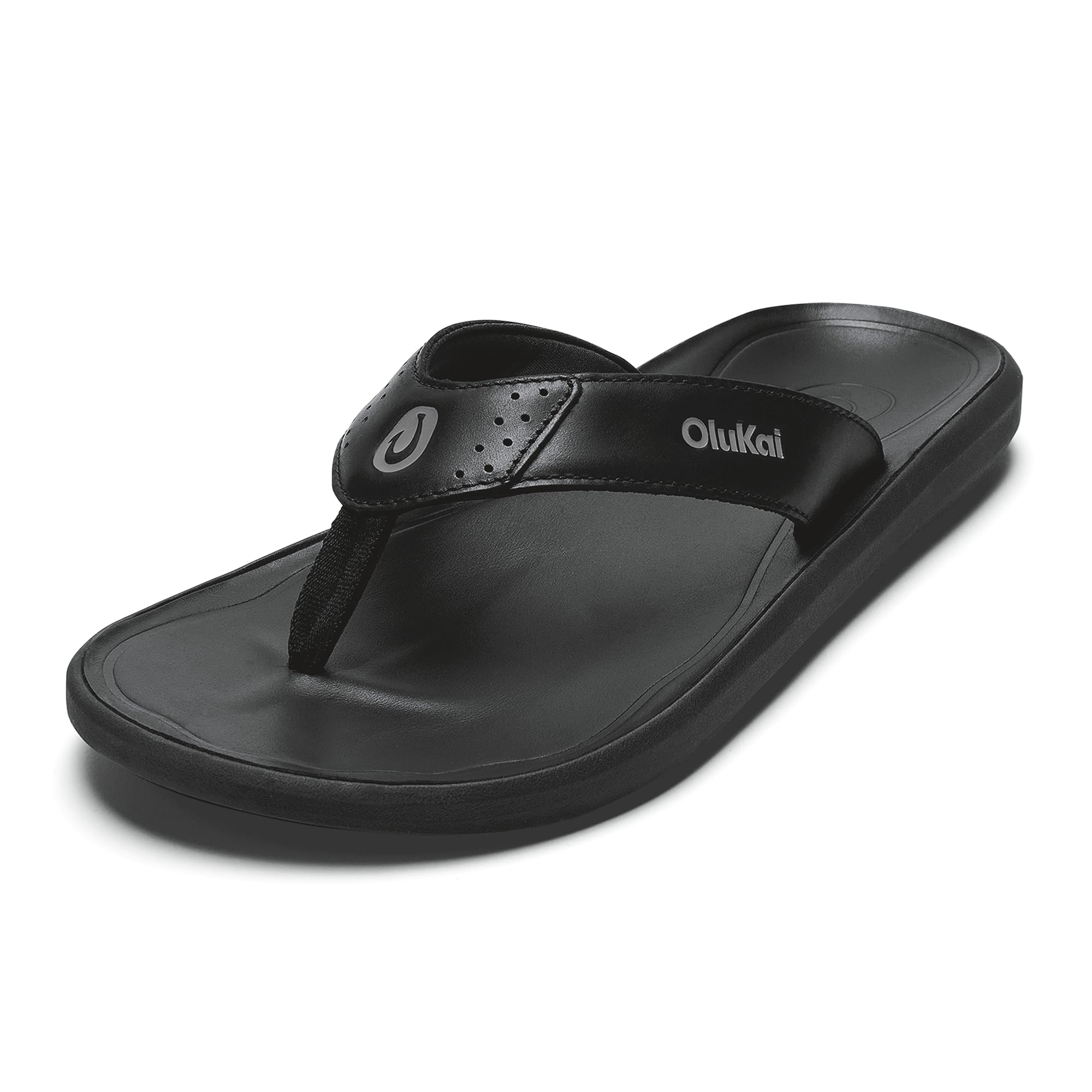 OLUKAI Pili Men's Leather Sandals, Sleek