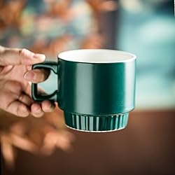 Miamolo Cappuccino Cups Set of 4, Stackable Coffee