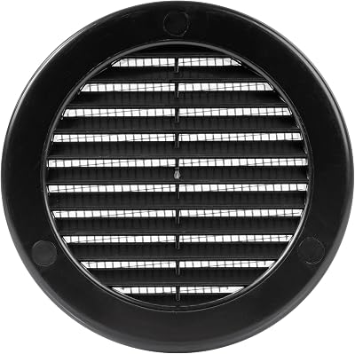 Vent Systems Ø100 mm Round Black Soffit Vent Cover with Mounting Neck