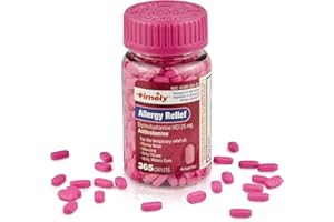 TIME-CAP LABS, INC. Timely Allergy Relief Diphenhydramine HCl 25 mg - 365 Caplets - Compared to Benadryl Allergy Ultratab - Antihistamine - Allergy Medication - Runny Nose Relief for Adults - Watery Eyes Treatment