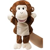 HollyHOME Hand Puppets Monkey Animal Puppets Zoo Plush Animal Toys 13 Inches
