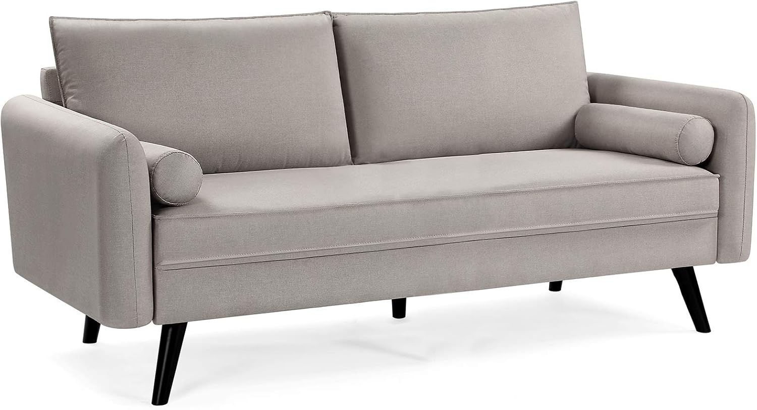 vasagle lcs10be sofa 3 plazas imitacion tela de lino para apartamento pequeno habitacion de adolescentes marco de madera facil instalacion