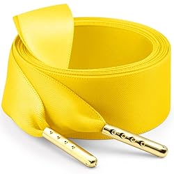 WEGOODZF Ribbon Satin Sneakers Shoelaces: 2 Pair