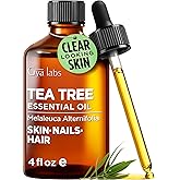 Gya Labs Tea Tree Essential Oil - 4 Fl Oz - for Hair, Skin, Diffuser, Aromatherapy & DIY Candle Making Scent