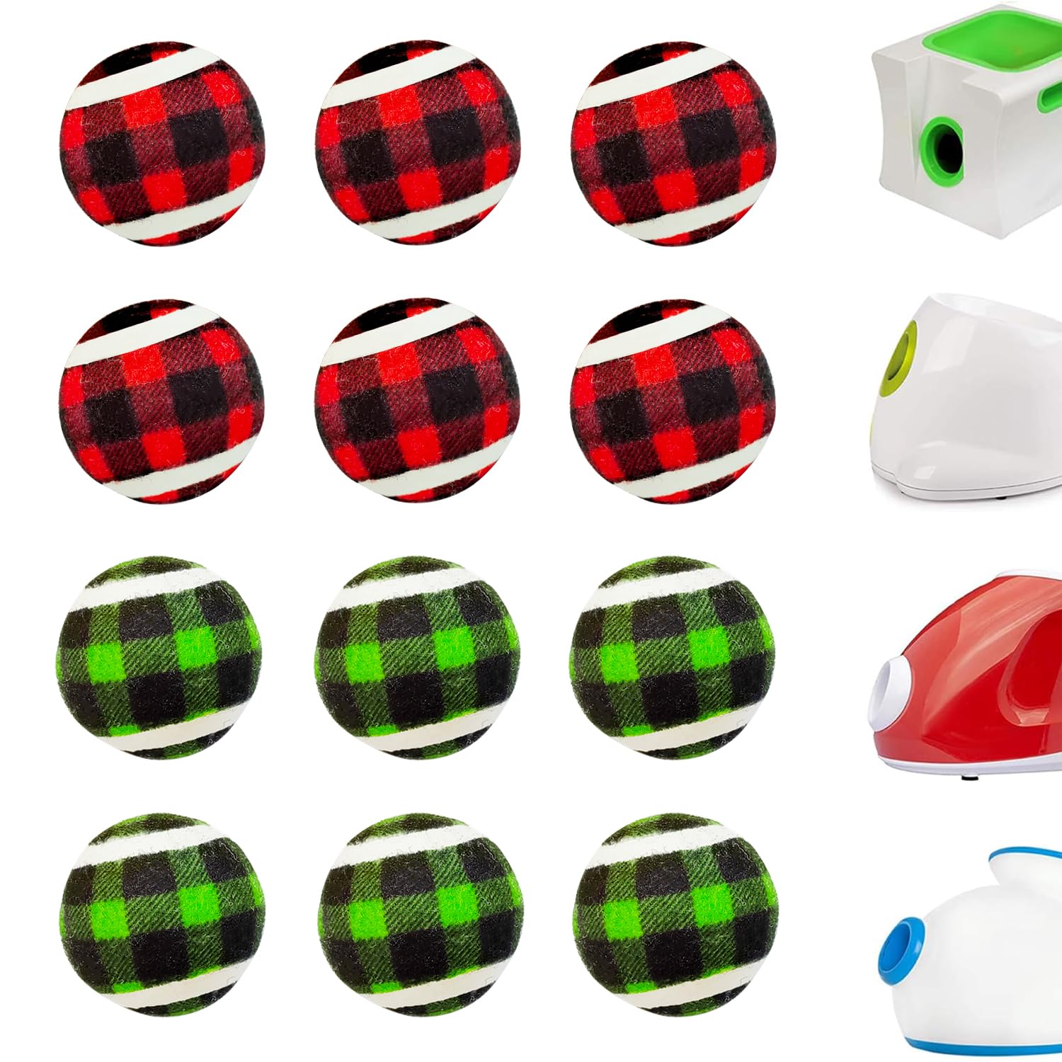 NICERINC PET X-Small Dog Tennis Balls Dog Toys Ball 1.5" Pack of 12, Fit Ball Launchers,Christmas Dog Toys