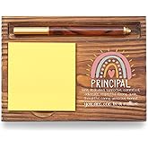 Principal Sticky Note Holder, Principal Appreciation Gifts, Teacher's Day Thank You Gifts for Principal, School Principal Desk Self-Stick Note Pad Holders TZP58
