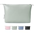 Narwey Small Makeup bag for Purse, Small Makeup Pouch for Purse Cosmetic Bag with Zipper, Cute PU Leather Make up Pouch for Women Girls (Mint Green)