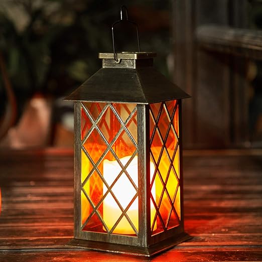 Solar Garden Candle Lantern,OxyLED Flickering Solar Garden Lamps