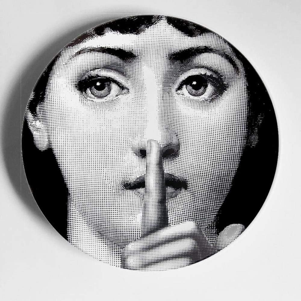 JKFJY FOLD Fornasetti Wall Plate Table Decoration Porcelain Decorative Plates for Wall Hanging Ceramic Home Accessories Best Gifts for Her inch