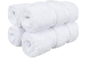 American Soft Linen Washcloths for Bathroom, 100% Turkish Cotton Washcloth Set of 4, 13x13 in Soft Washcloths for Body and Fa