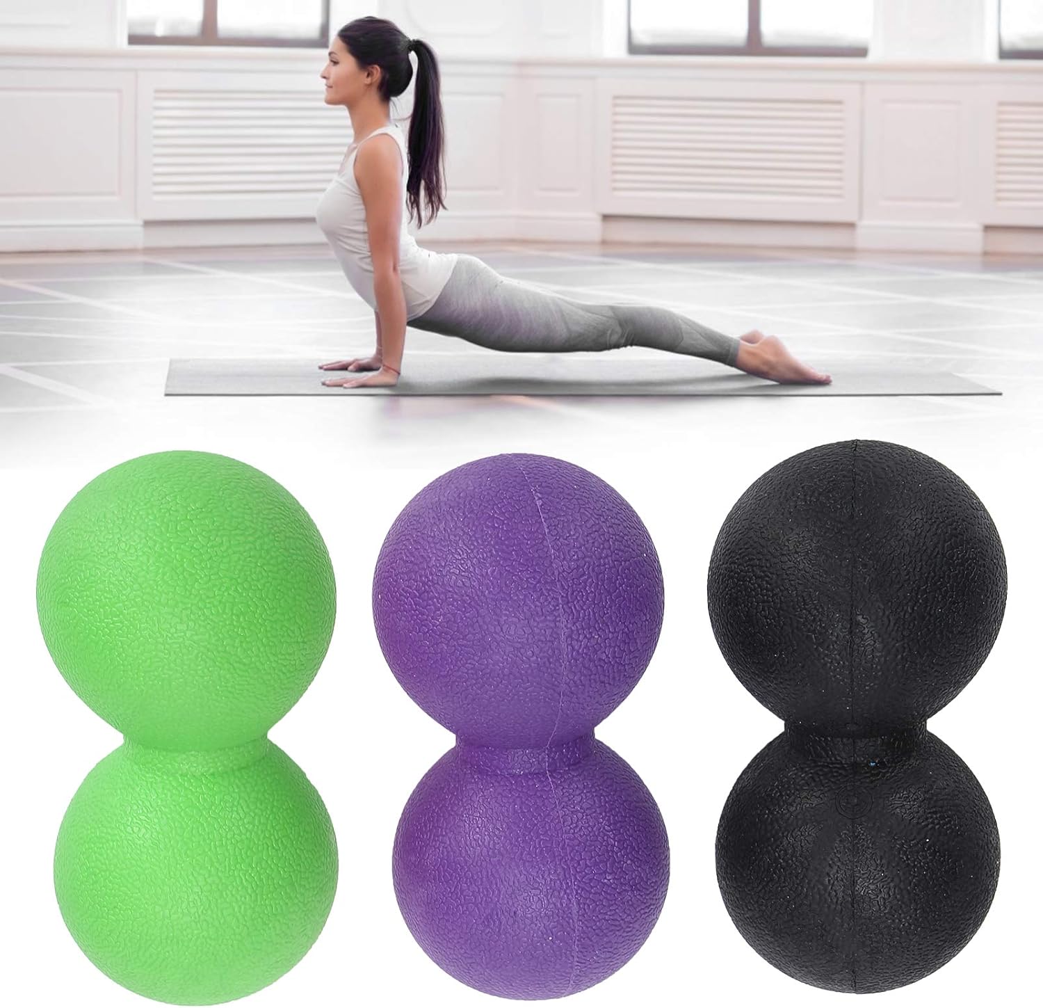 Yoga Massage Ball, Safe Silicone Massage Ball Set Odorless for Neck for