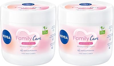 NIVEA Almond Family Care Sensitive Moisturising Cream 450 ml Pack of 2