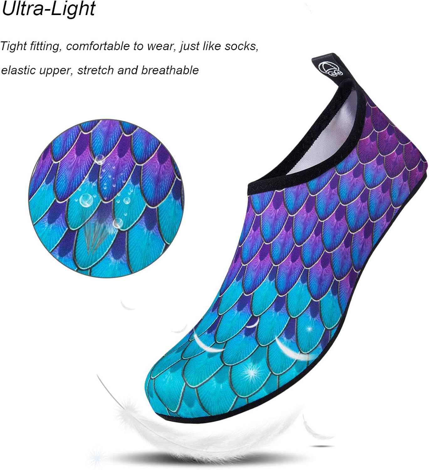  | Water Shoes for Womens Mens Barefoot Quick-Dry Aqua Socks for Beach Swim Surf Yoga Exercise New Translucent Color Soles | Water Shoes