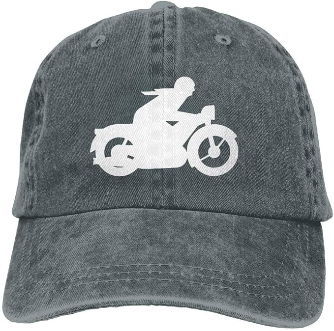 Rider Motorcycles，Unisex Adjustable Adult Cowboy Hats Denim Baseball