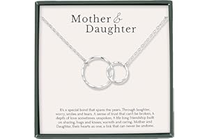 HOPE LOVE SHINE Mom Gift from Daughter - Sentimental, Meaningful Mother and Daughter Necklace, Jewelry, 14k Gold Plated Sterling Silver