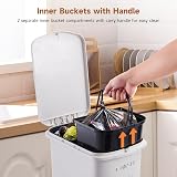 Warmiehomy 36L Double Bin with Pedal Inner Buckets Wheels Simulated Separation view 3