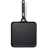 OXO Outdoor 10.5" Carbon Steel Griddle Pan with Removable Handle | Detachable Handle for Easy Storage, Indoor Use, Nonstick with Use, Induction Suitable,Oven &amp; Broiler Safe, Black