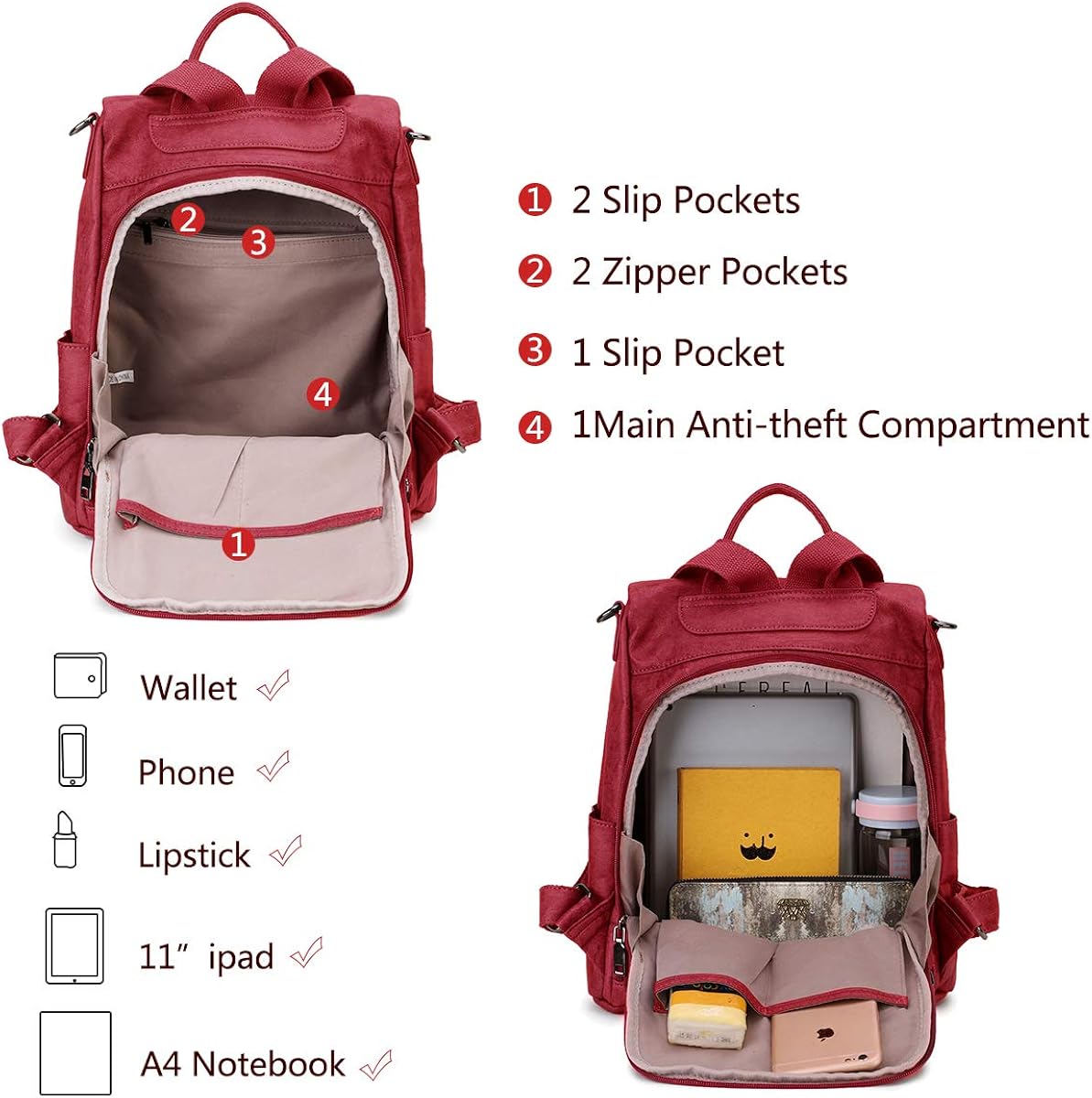 RAVUO Women Backpack Purse - Image 5