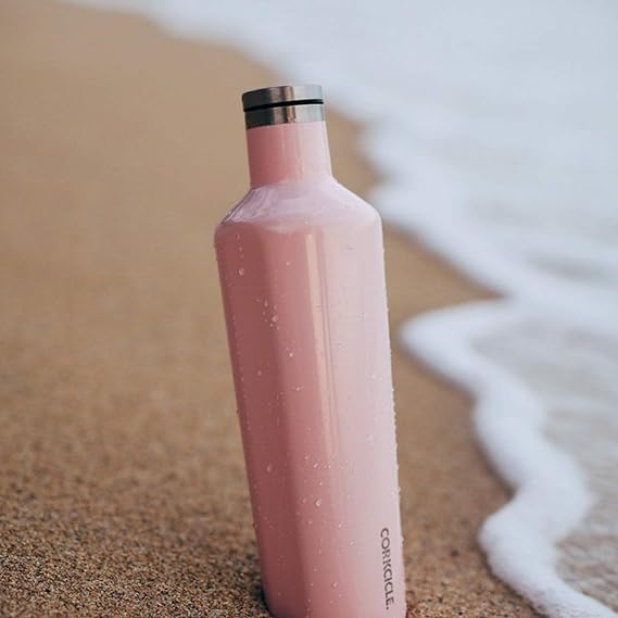 Corkcicle Botella isotérmica, Acero Inoxidable, Gloss Rose Quartz ...