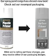 Rust-Oleum 400ml White Plastic Primer Spray Paint Aerosol Interior Exterior view 2