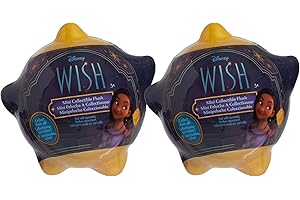 Disney Wish Mini Collectible Plush, 2 Blind Bag Inspired Capsules, Kids Toys for Ages 2 Up by Just Play