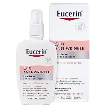 Eucerin Q10 Anti-Wrinkle Sensitive Skin Lotion Spf 15, 4 Fluid Ounce Bottle